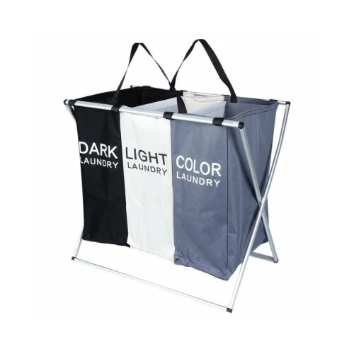 Vilde zložna ko&scaron;ara za perilo 105 L s 3 predelki, 62 &times; 37,5 &times; 56 cm &ndash; večbarvna Cene