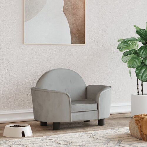 VidaXL Krevet za pse svjetlosivi 66 x 40 x 45 cm bar&amp;scaron;unasti Slike