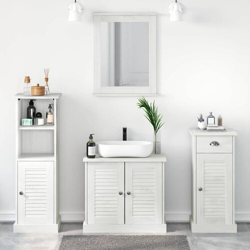  Set namještaja za kupaonicu s ladicama 4 pcs Antič White Cene