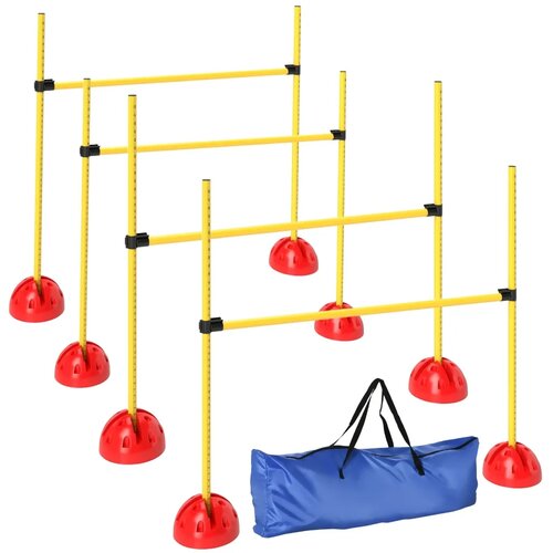  4-dijelni set za agility pse s 4 prepone i torbom za no&amp;scaron;enje za trening preskakanja žuti Slike