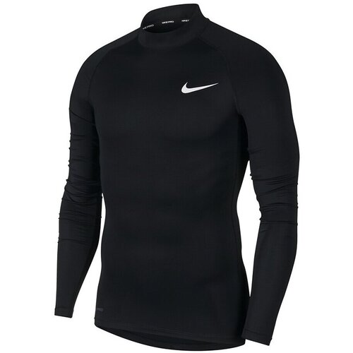 Nike Majice s kratkimi rokavi Top Tight LS Mock Črna Cene