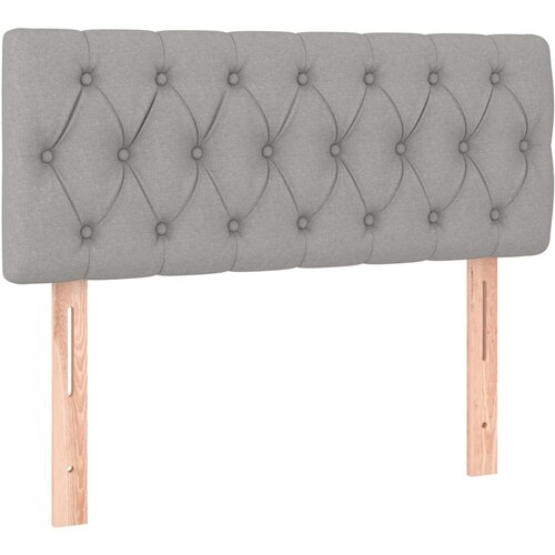  Okvir kreveta s oprugama i madrac svjetlosivi 90x200cm tkanina Slike