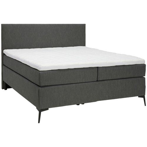 Hom`in POSTELJA BOXSPRING 120 cm x 200 cm , tekstil antracit, črna Cene