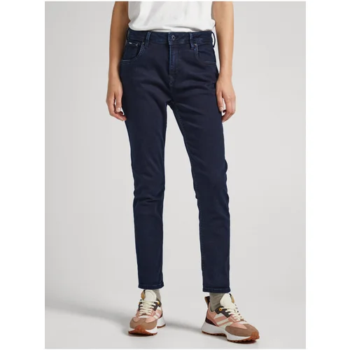 PepeJeans Dark blue women straight fit jeans Violet - Women