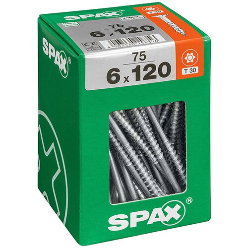 SPAX Univerzalni vijaki Spax T-star plus (&amp;Oslash; x D: 6 mm x 120 mm, pocinkani, 75 kosov) Slike