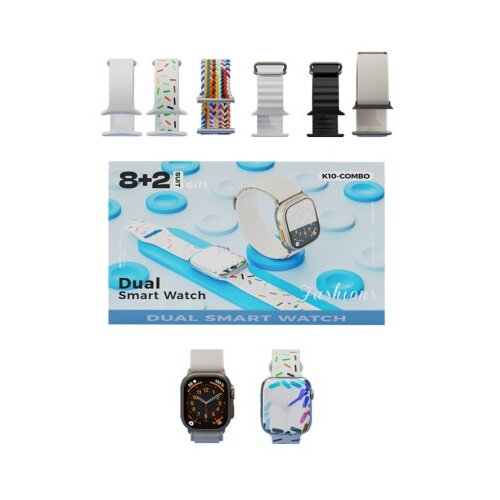  Karler bass k10-combo set (2 x smart watch, 8 narukvica ) beli ( IT1208 ) Slike