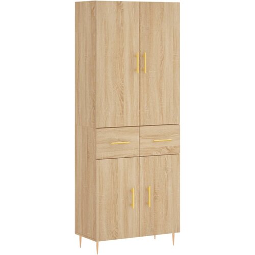  Visoka komoda hrasta sonome 69,5x34x180cm od konstruiranog drva Slike