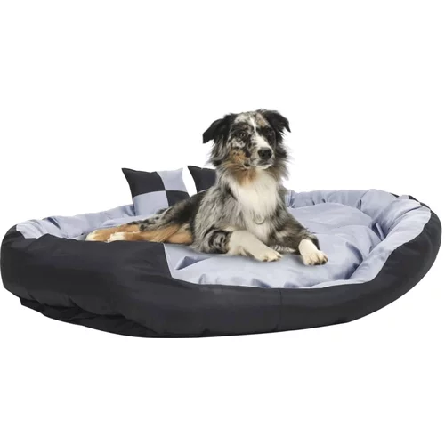  Dvostrani perivi jastuk za pse sivo-crni 150 x 120 x 25 cm