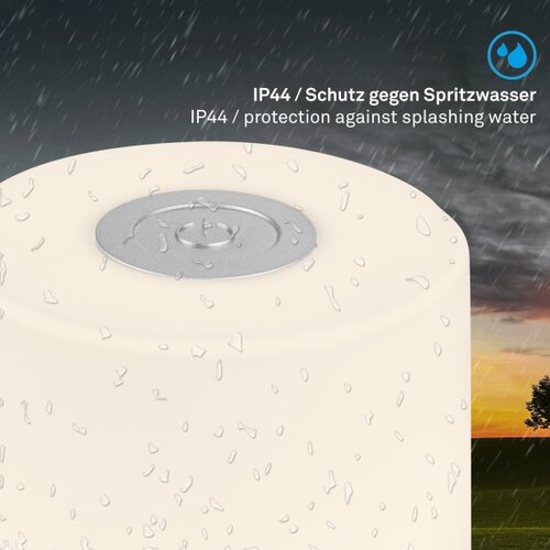 BRILONER LED prigu&amp;scaron;iva punjiva dodirna spolja&amp;scaron;nja stona lampa LED/2W/5V 2700K IP44 mat hrom Slike