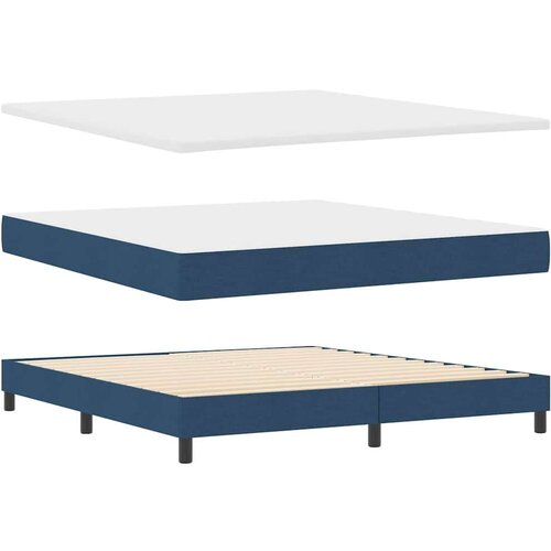 Box spring krevet s madracem Plava 180 x 200 cm tkanina Slike