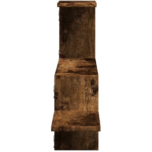  Zidna polica dimljena boja hrasta 104x15x49cm konstruirano drvo Slike