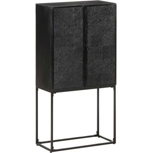  Komoda crna 60 x 30 x 120 cm od masivnog drva bagrema i manga Cijene