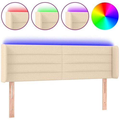  Uzglavlje krem 147x16x78/88 cm od tkanine Slike