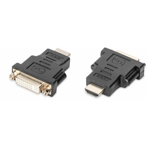 Digitus AK-330505-000-S HDMI / DVI adapter [1x mo&amp;scaron;ki konektor HDMI - 1x ženski konektor DVI\, 24 + 5 polov] črna, (20410597) Slike