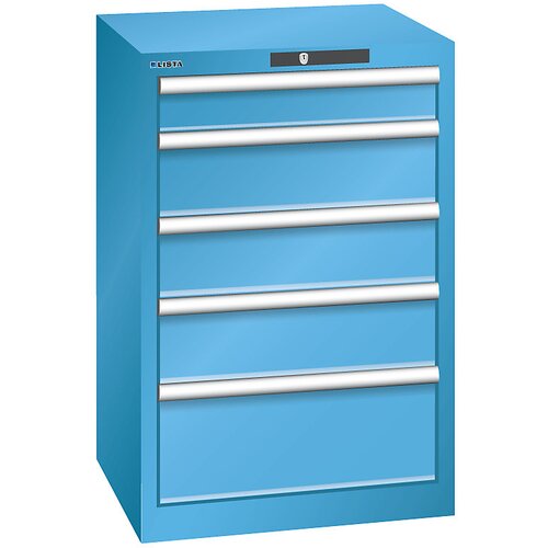 LISTA Predalnik s 5 predali, ŠxGxV 564 x 572 x 850 mm, svetlo moder Cene