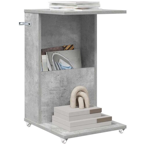 Bocni stol Betonski sivi 40 x 35 x 60 cm Konstruirano drvo Slike