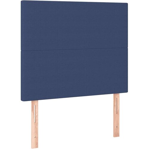 VidaXL Krevet s oprugama i madracem plavi 80x200 cm od tkanine Slike