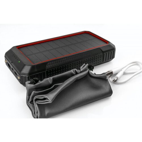 OXE Solarni Powerbank, kapacitet 33800 mAh, crveni Slike