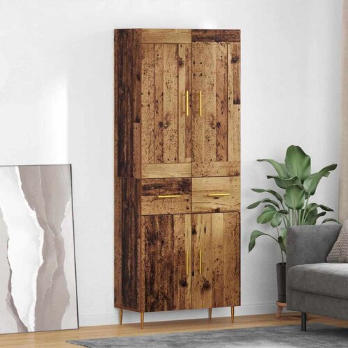  Highboard Staro drvo 69,5 x 34 x 180 cm Konstruirano drvo Cijene