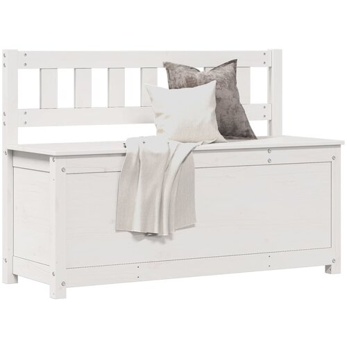 vidaXL klop bela 110x41x76,5 cm trdna borovina Cene