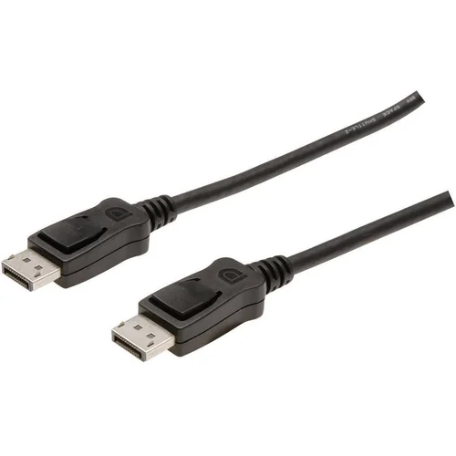 Digitus DisplayPort priključni kabel DisplayPort utikač, DisplayPort utikač 2.00 m crna AK-340103-020-S DisplayPort kabel