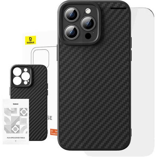 Baseus Ohišje iz sintetičnih vlaken za iPhone 15 Pro + kaljeno steklo Cene