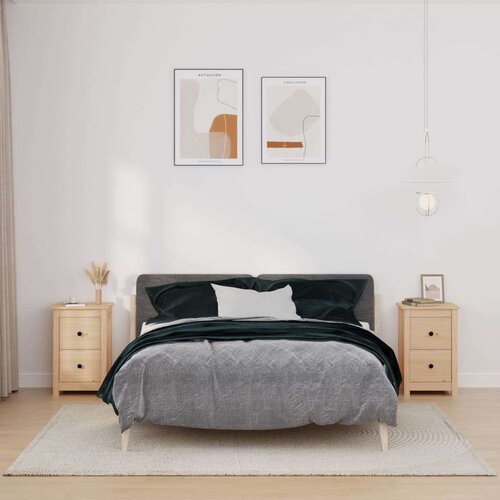  Noćni ormarići 2 kom 40x35x61 5 cm od masivne borovine Slike