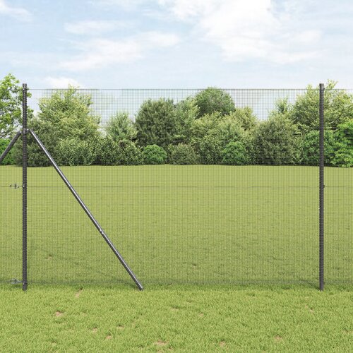 vidaXL varjena žičnata ograja s 13 stebri siva 1.5x50 m kovina Cene