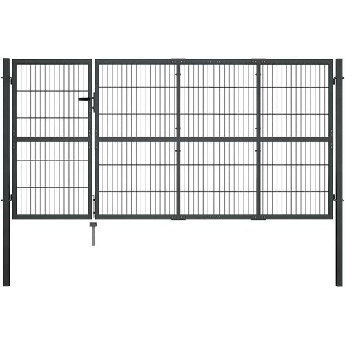  Vrtna vrata sa stupovima Čelik 350x120 cm Antracit Cijene