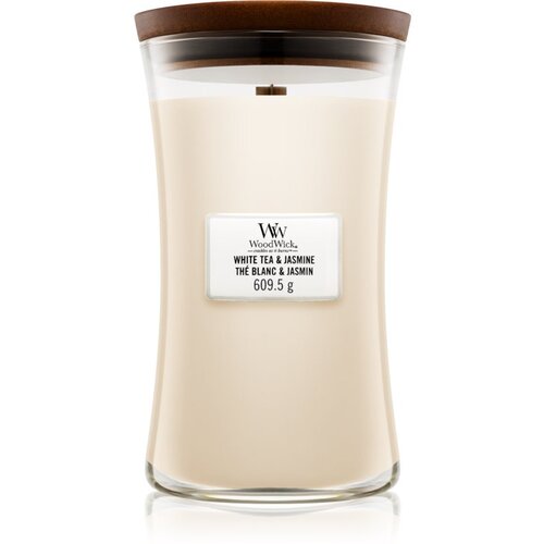 WoodWick White Tea & Jasmine dišeča sveča z lesenim stenjem 609.5 g Cene