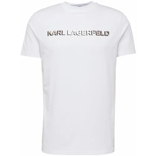 Karl Lagerfeld Majica crna / srebro / bijela
