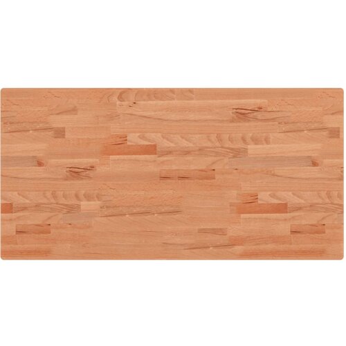  Zidna polica za umivaonik od čelika i masivne bukovine Smeđa 100 x 50 x 2.5 cm Slike