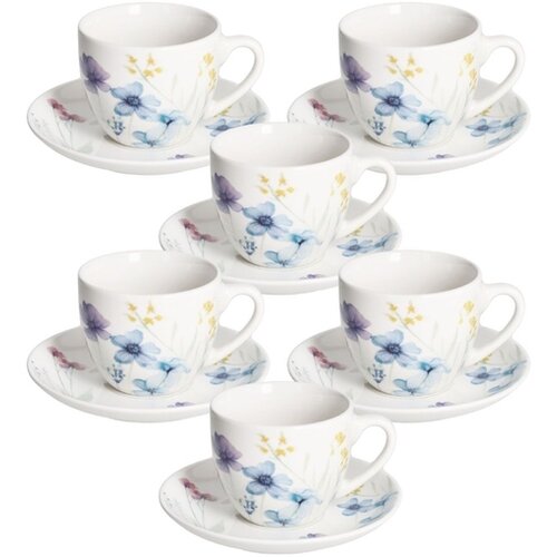 Tognana 6-delni set skodelic s podstavkom Iris Florenne, porcelan, 6 kos Slike