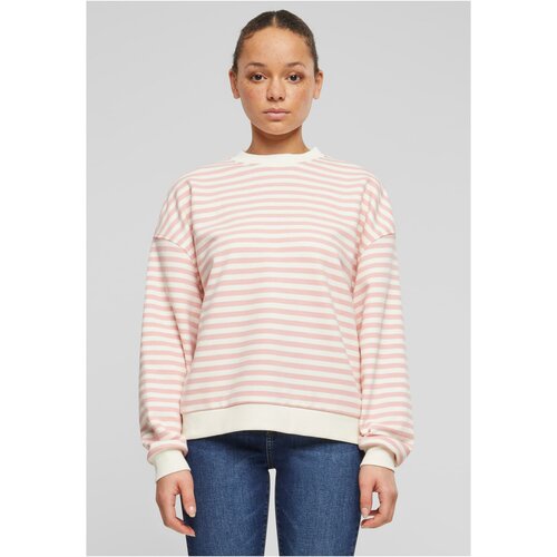 UC Ladies Women's Oversized Striped Sweatshirt - Pink/Cream Cene