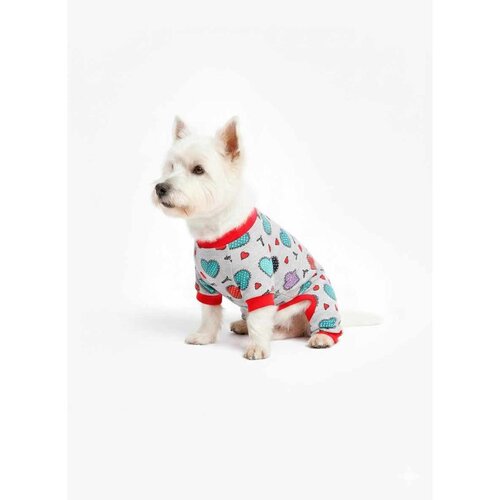 Paws & Whiskers Renkli Kalp Grey, Red i Blue Pas Jumpsuit Cene