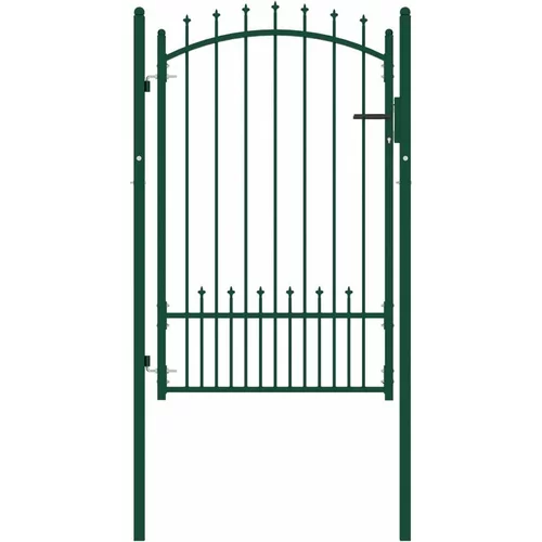  Vrata za ogradu sa šiljcima čelična 100 x 150 cm zelena