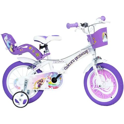 Dino Bikes Unicorn Akademija bijelo-ljubičasti bicikl veličine 14 - bicikl Cijene