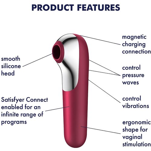 Satisfyer usisni vibrator Dual Love, crveni Slike