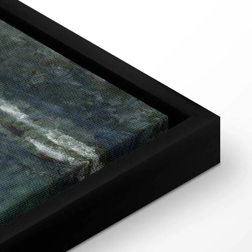  Slika - Claude Monet &amp;ndash; Waterlilies: Green Reflections 90x60 U crnom drvenom okviru Slike