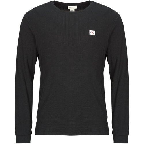 Calvin Klein Jeans Majice z dolgimi rokavi LS WAFFLE BADGE CREWNK TEE Črna Slike