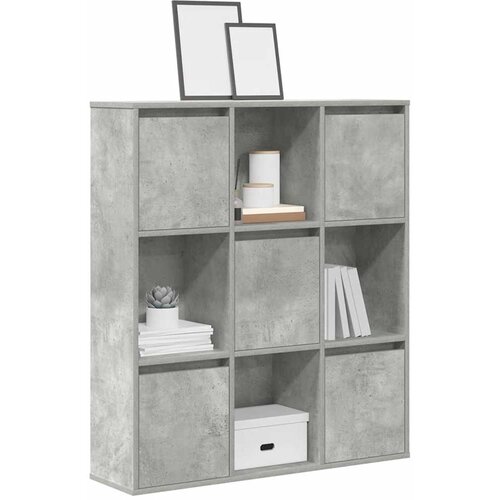 VidaXL Regal za knjige boja betona 89x24x101,5 cm konstruirano drvo Slike
