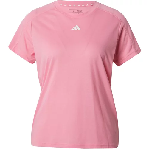 Adidas Tehnička sportska majica 'Train Essentials' roza / prljavo bijela