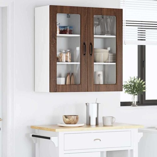  Zidni kuhinjski ormarić Zidne 2 pcs Smeđi hrast 40 x 31 x 80 cm Slike