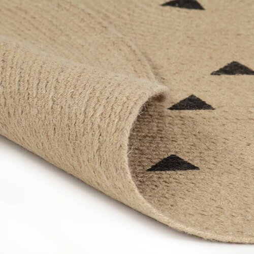 Maison Chic Preproga, Rug iz jute s potiskom trikotnikov ročno izdelana 150 cm, (22121392) Cene