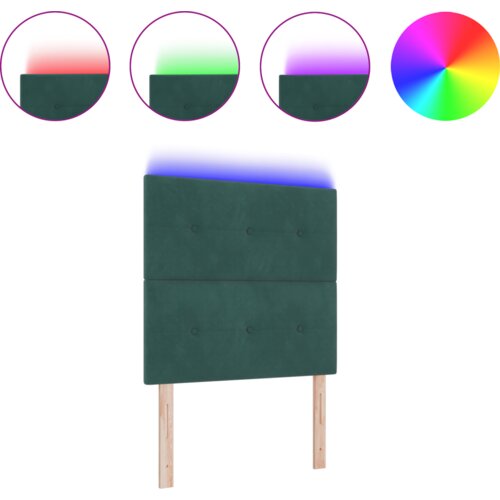  LED Uzglavlje Tamno Zelena 90 cm Bar&amp;scaron;un Slike