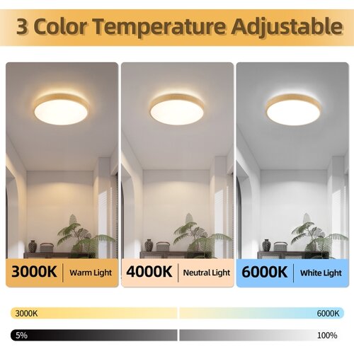  Brilagi-LED prigu&amp;scaron;iva svetiljka GLASS POOL DOUBLE LED/48W/230V 40 cm dek. drveta + daljinski upravljač Slike