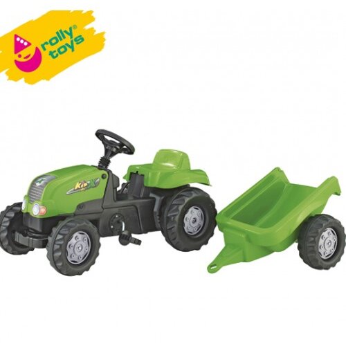 Rolly Toys traktor na pedale sa prikolicom rollykid-x zeleni Slike