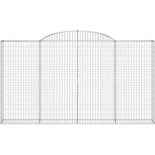  Lučne gabionske ko&amp;scaron;are 4 kom 300x30x160/180cm pocinčano željezo Slike