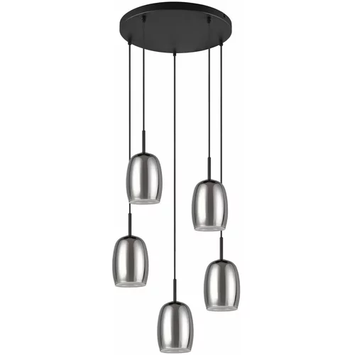Trio Select Crna/u srebrnoj boji viseća svjetiljka sa staklenim sjenilom ø 48 cm Barret –