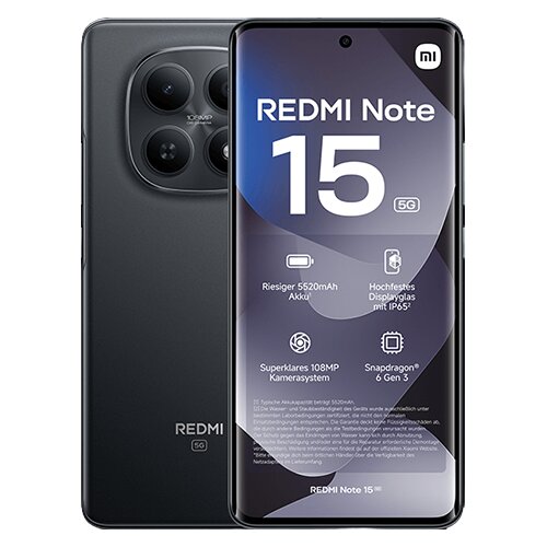 Xiaomi Redmi Note 15 5G Dual Sim 8GB RAM 256GB - Black + Poklon Gratis Redmi Buds 6 Play bežične slu&scaron;alice Cijene